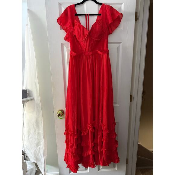 formal dress Dresses & Skirts - Long Red Dress Bridgerton Inspired Size 12 NWT